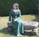 Robe mediévale ample basique verte 