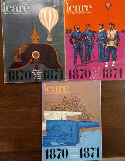 1870-1971. Revue Icare. 3 tomes consacrés à 