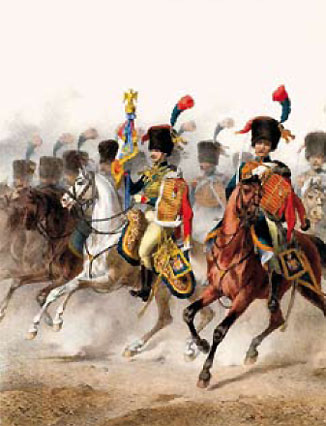 Drapeau de la garde impériale. 1er régiment de grenadiers à pied en 1812 -  1 face - 40 cm