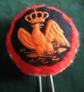 Pompon cocarde avec aigle en soie - L'unité
