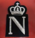 Retroussis N impérial couronné - Brodés main en cannetille - Par 4