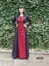Robe médiévale Brunehilde noir et rouge