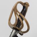 Sabre belle époque d'officier de cavalerie lourde - Pommeau monogrammé