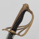 Sabre belle époque d'officier de cavalerie lourde - Pommeau monogrammé