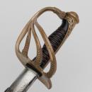 Sabre belle époque d'officier de cavalerie lourde - Pommeau monogrammé