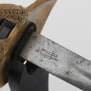 Sabre belle époque d'officier de cavalerie lourde - Pommeau monogrammé