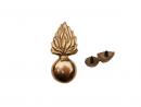 Grenade en laiton flamme en pointe 55 x 25 mm