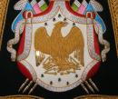 Sabretache d'officier de chasseur à cheval de la garde, aigle brodée