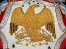 Sabretache d'officier de chasseur à cheval de la garde, aigle brodée