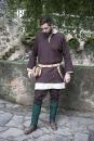 Tunique médiévale Erik courte manches longues - Coton chiné