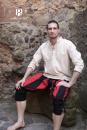 Pantalon de lansquenet Maximilian noir et rouge