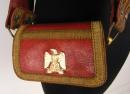 Giberne d'officier de cavalerie légère rouge, XIXème