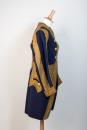 Veste grand siècle, bleue roi et or