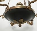 Lustre style Empire avec son applique assortie, motifs cygnes.