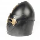 Heaume pain de sucre - Noir et croix en laiton