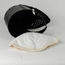 Heaume pain de sucre - Noir et croix en laiton