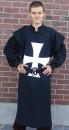 Tabard d'hospitalier en coton - Noir croix blanche