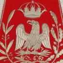 Sabretache d'officier, garnitures argent.