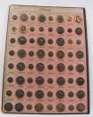 Rare planche de 64 boutons de chasse, moins de 2 € du bouton!