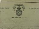 Sainte-Hélène, médaille avec diplôme, encadrés séparément + lettre du titulaire datée fin 1814
