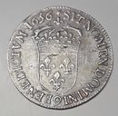 Monnaie royale - Louis XIV (1643-1715), demi-écu à la mèche longue, 1656 Rennes