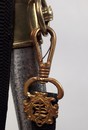 Sabre d'officier de marine avec ses bélières et monogramme sur la garde