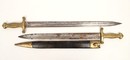 Lot de 2 glaives type pompier ou cantinière Louis Philipppe/second Empire 
