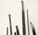Lot de 6 fourreaux et un sabre court à l'orientale