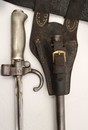 Ensemble entrée de guerre 1914, ceinturon avec baïonnette et 3 sacoches