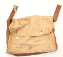 Musette WWI, beige, fermée par boutons de nacre, France Grande Guerre