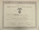 Légion d'Honneur 3e république - Médaille avec 2 diplômes et boîte, attribuée