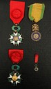 Légion d'Honneur - Chevalier : 3 médailles - 3e et 4e république, avec un diplôme + mérite militaire avec diplôme + un autre diplôme