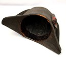 Bicorne 1er tiers du XIX ème siècle, avec cocarde d'officier du 1er Empire