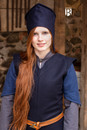Coiffe toque du moyen age Adis en laine