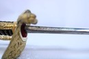 Sabre d'officier de marine modèle fantaisie, dans sa belle dorure d'origine.