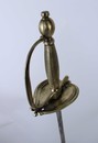 Épée d'officier modèle 1786, fusée laiton quadrillé, pommeau en olive strié, lame et fourreau neuf