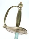 Épée d'officier modèle 1786, fusée laiton quadrillé, pommeau en olive strié, lame et fourreau neuf