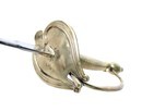 Épée d'officier modèle 1786, fusée laiton quadrillé, pommeau en olive strié, lame et fourreau neuf