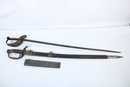 Lot sabre 1845 d'officier d'infanterie FR + Sabre de cavalerie Autrichien + partie fourreau glaive 1833. VENDU EN UNE HEURE