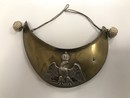 Hausse-col à l'aigle couronné, second Empire, officier des troupes à pied. Avec ses boutons d'attache VENDU EN 24 H