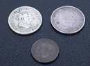 Lot 4 Italie : Napoléon 1808 Roi d'Italie - 5 lires argent M  et 1 soldo+ 5 franchi Lucques et Piombino 1805