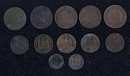 Opération pièces rouges Napoléon III, 12 pièces de 2 à 10 centimes