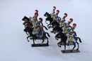 Lot de 8 carabiniers Lucotte, tous avec chevaux noirs. 1er choix. Vendu en 12 h!