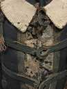 Pelisse et culotte de général WWI, fortement  mitées, ayant appartenu au Général Reveilhac, dans sa boîte d'époque.