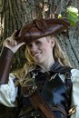 Tricorne de luxe en cuir 