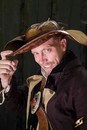 Tricorne de luxe en cuir 