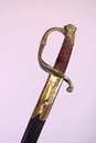 Sabre d'officier d'infanterie - Modele 1821, fusée cuir, fourreau neuf 