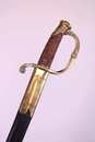 Sabre d'officier d'infanterie - Modele 1821, fusée cuir, fourreau neuf 