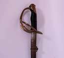 Sabre de cavalerie légère, modèle 1822 modifié 1882, lame courbe, par Barre, fourreau à un anneau.