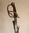 Sabre troupe modèle 1822 courbe. Fourreau à 2 anneaux et 2 mousquetons